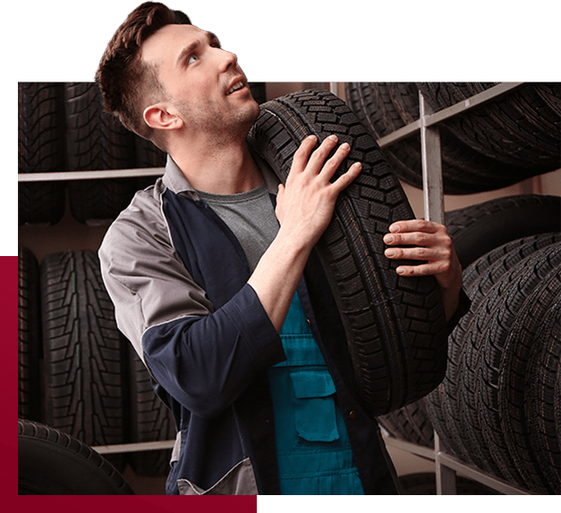 Mechanic Choosing Tire